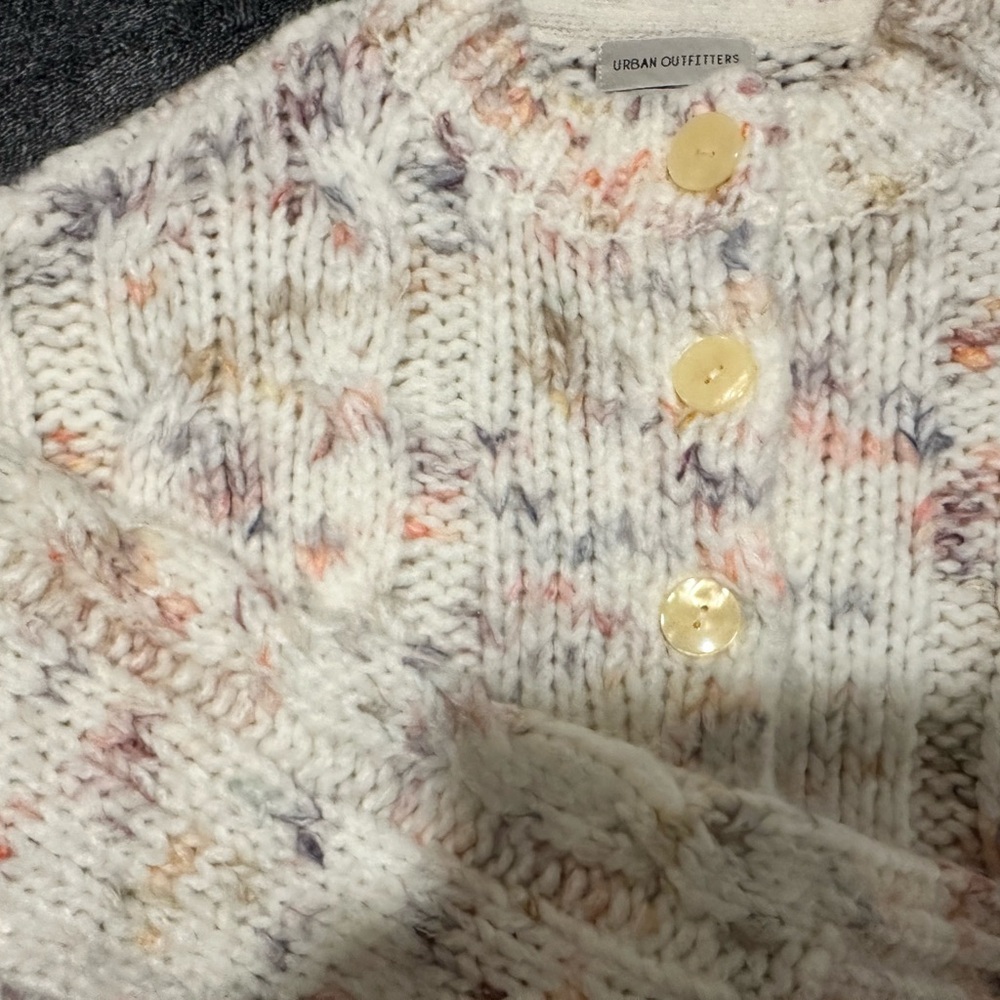 Urban Outfitters Multicolor Knit Cropped Cardigan (S) - Picture 5 of 6